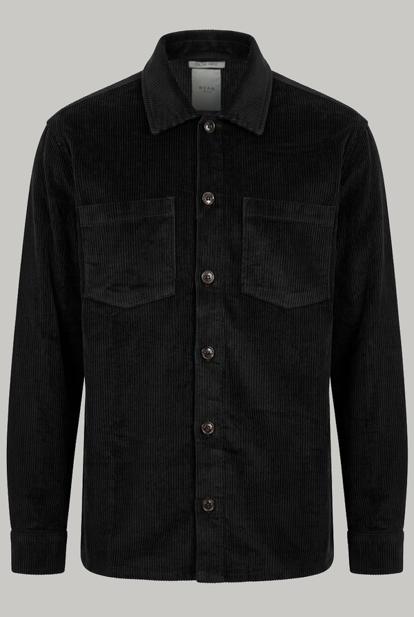 Bart Corduroy Overshirt - Black