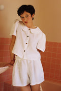 Linen Summer Shorts - White